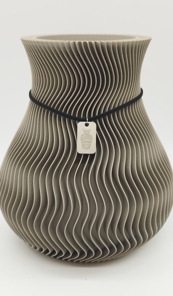 2 - Vase Wave grau